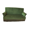 Vintage sofa in green velvet