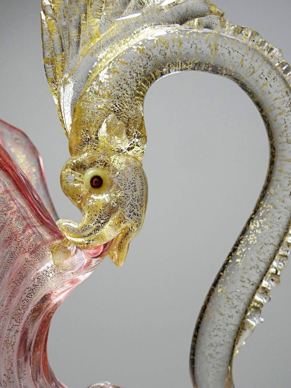 Dolphin ewer by Antonio Salviati in Murano glass, 19th century