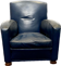 Fauteuil en cuir de style art déco