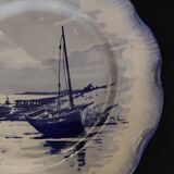 Sarreguemines earthenware plate with Marine decor late 19th century early 20th century