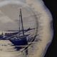 Sarreguemines earthenware plate with Marine decor late 19th century early 20th century