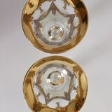 Service 12 glasses decoration engraved gold border