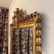 Large antique gilded carved wooden mirror – early 20th century