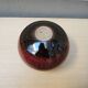 Ancien Vase Boule Signé en Céramique Finition Laqué
