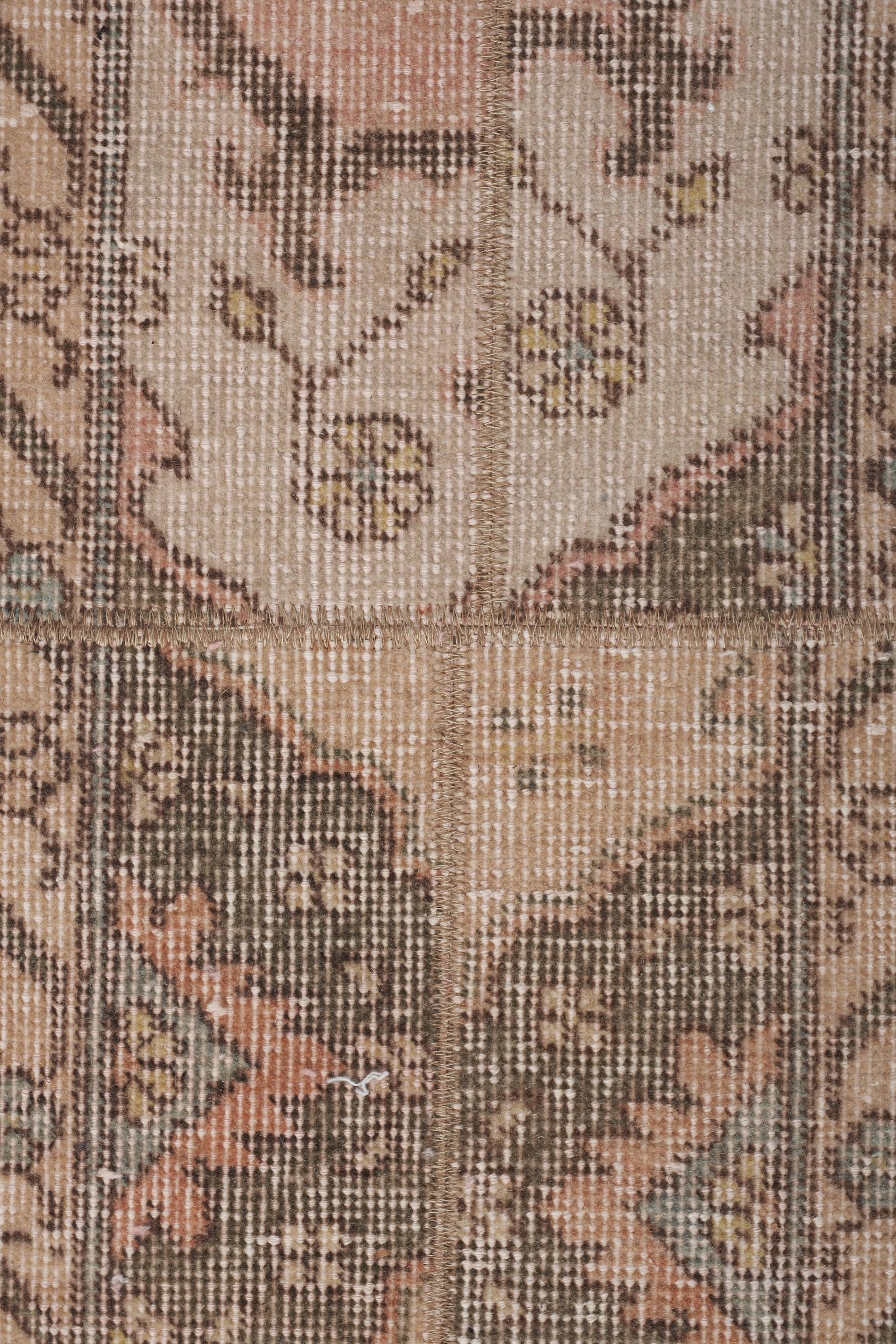 Vintage Turkish Oushak Rug Handwoven 70x673 cm