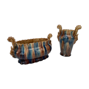 Ensemble jardinière et vaser