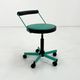 Turquoise adjustable office chair by Bieffeplast, 1980