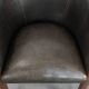 Amazing cow leather and wooden tub chair / side chair
