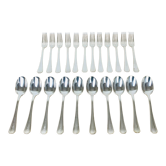 Ménagère Christofle Boréal métal argenté 22 pièces fourchettes cuillers