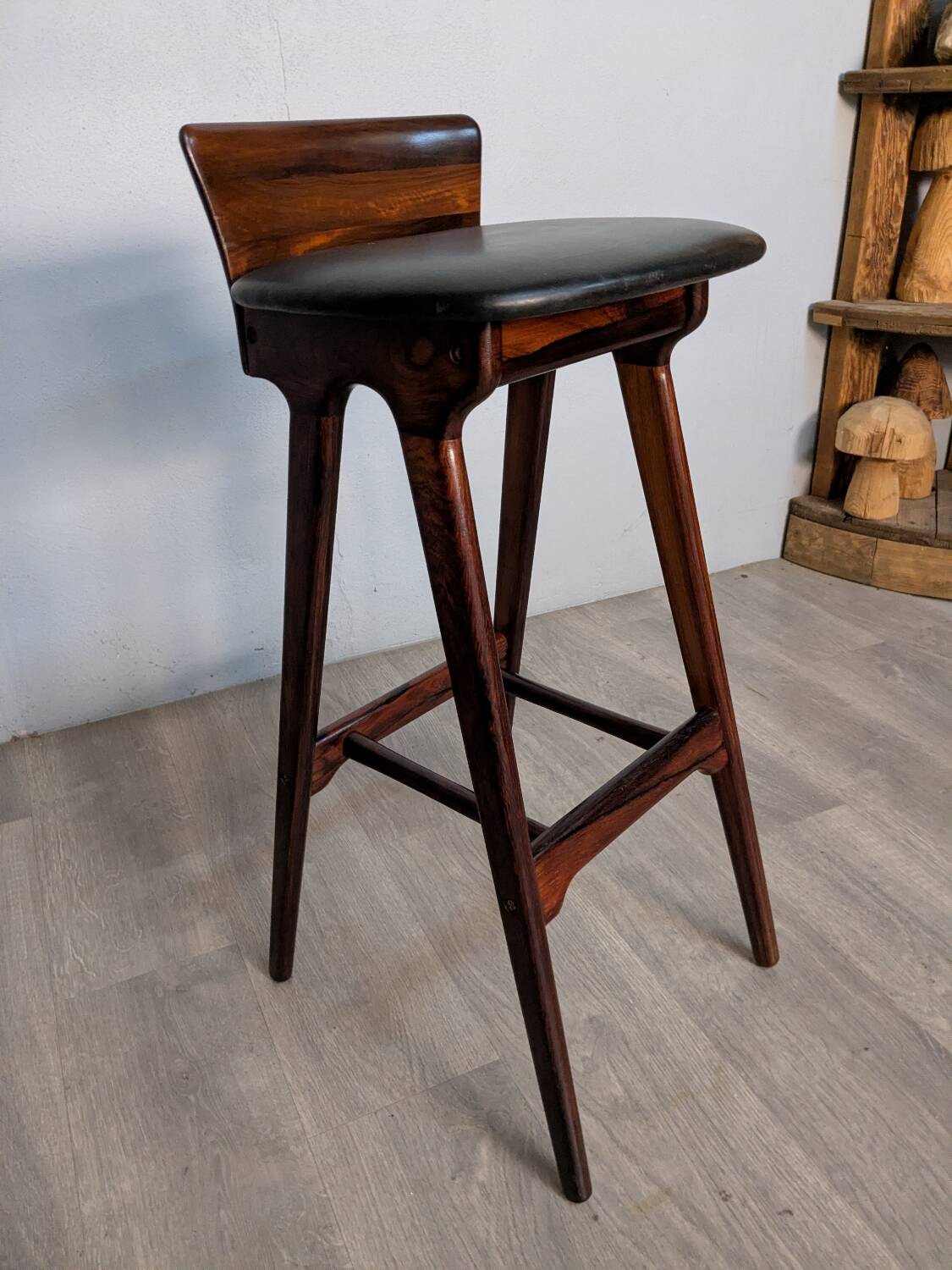 Rosewood stool Éric Buck 1960