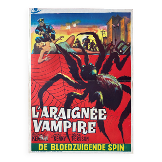 Affiche cinéma originale "L'Araignée Vampire" Film d'Horreur 35x50cm 1958