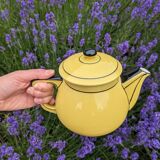 Théière / cafetière style Art Déco jaune et noire