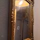 Mirror rectangular wood base and plaster moldings 1920 32x38cm