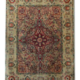 Handwoven antique persian carpet traditional wool area rug- 174x132cm