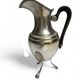 Set of three silver-plated tripod jugs, Empire, late 19th century