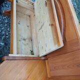 Old corner bench chest wood vintage pine