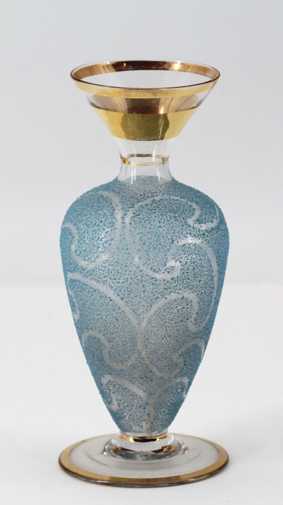 Blue glass vase