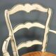 Antique baroque-style armchairs in lacquered wood from the 19th century.