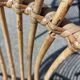 Lot de 3 fauteuils corbeille vintage en rotin Rohé Noordwolde - Années 60