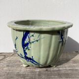 Chinese blue ceramic pot cover