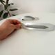 Pair of vintage brushed aluminum furniture handles