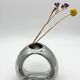 Biomorphic vase in cast aluminium, 1970s