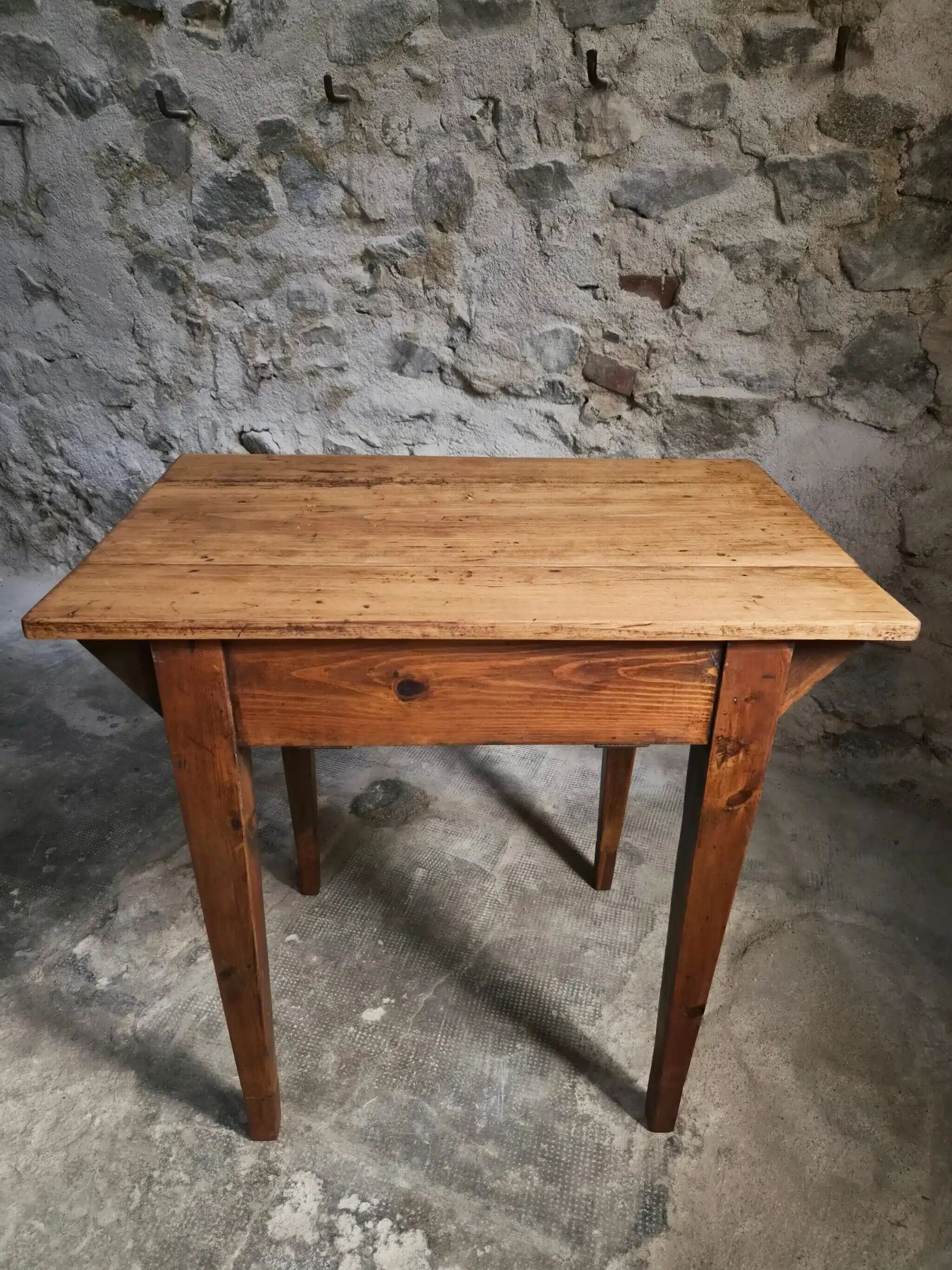 Compact French work table with bistro chair | Table circa 1900 | Chair circa 1950