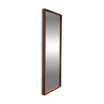 Minimalist mid-century German mirror in teak by Zier-Form, 1960s.