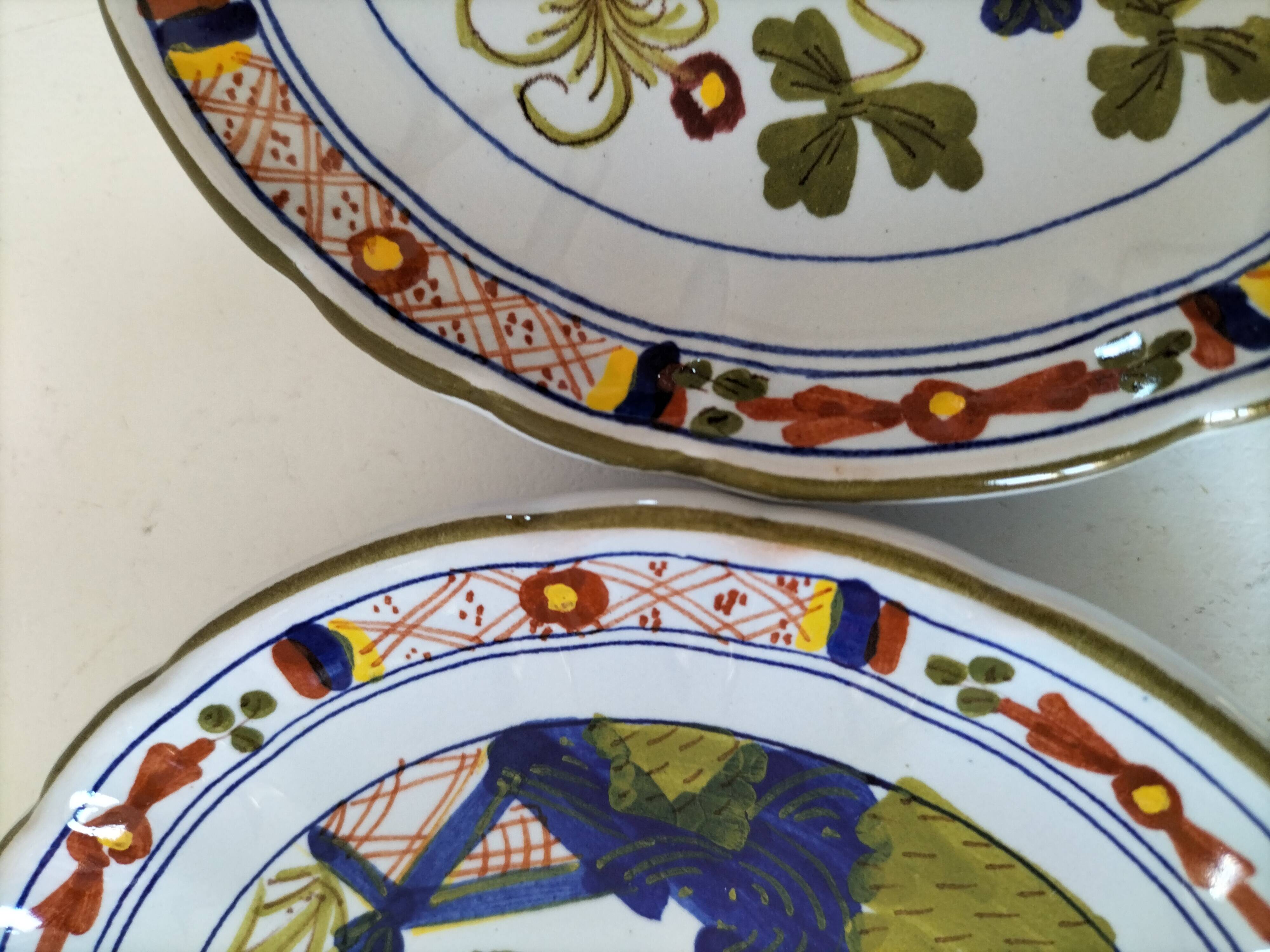 Rare duo of Italian earthenware plates – CACF Faenza