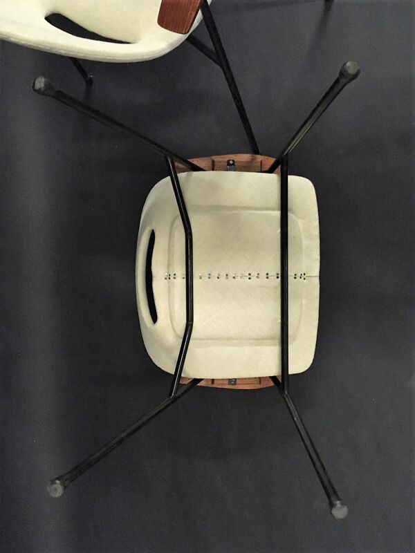 Paire De fauteuils Bridge, Modèle Tonneau Par Pierre Guariche Édition steiner 1954