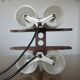 Scandinavian suspension in teak and perspex 60s 70s