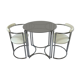 Table chromé et deux chaises modernistes