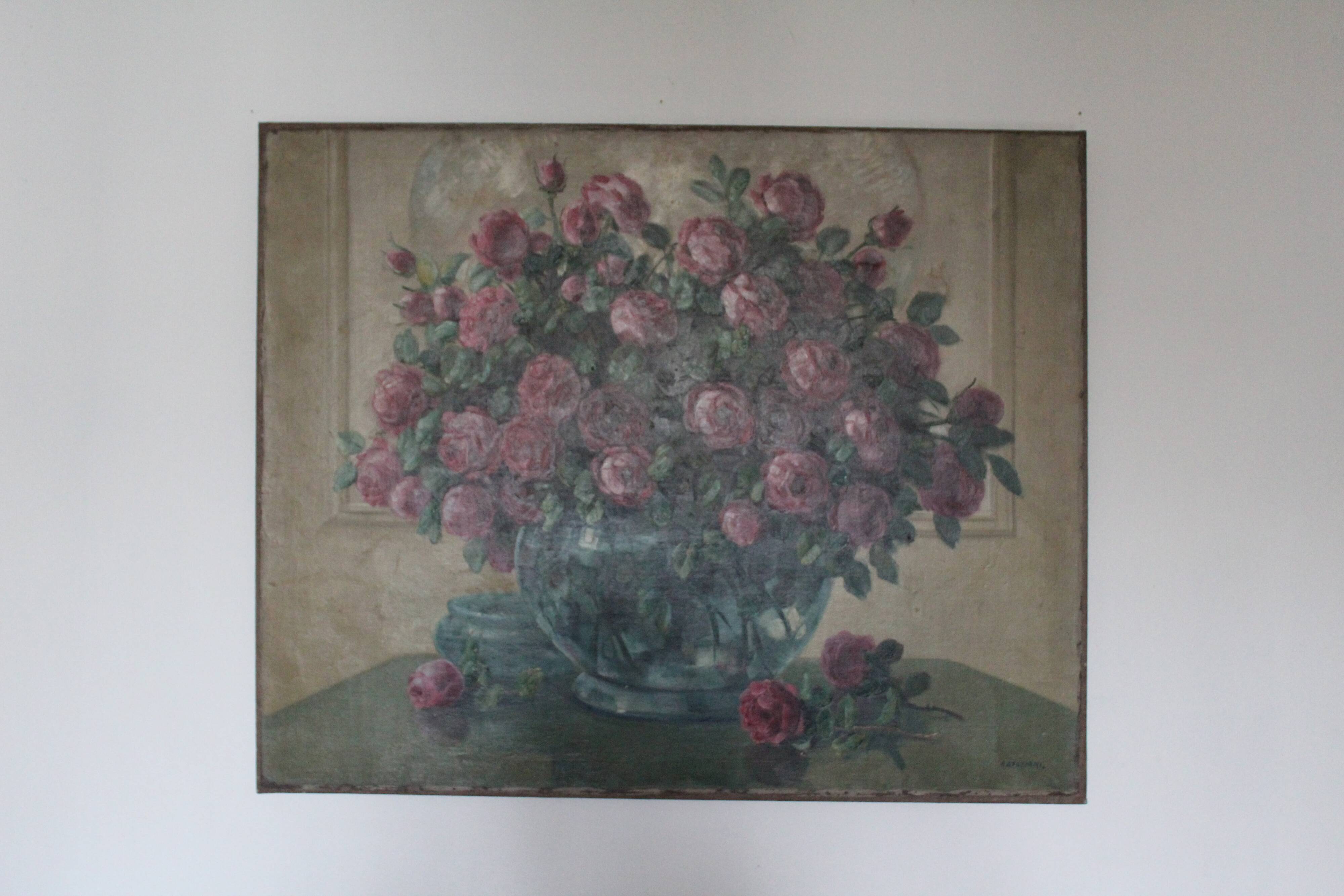 Still life painting signed