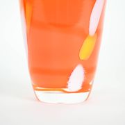 Orange glass vase, Danish design, 1960s, manufactured by Søholm