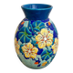 Art Deco vase Boch Frères Keramis, capucine decoration D.2762, crackled enamel