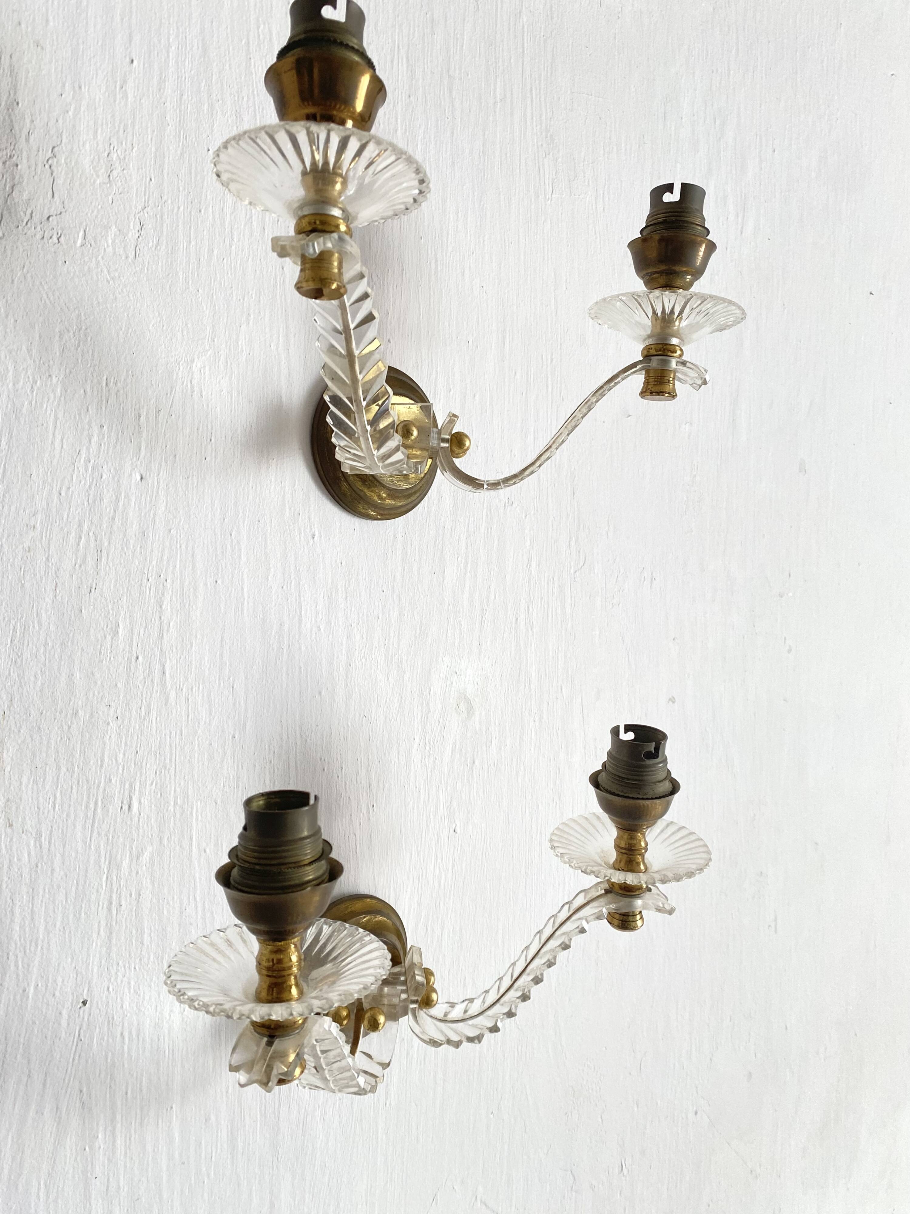 1950s double leaf wall lights