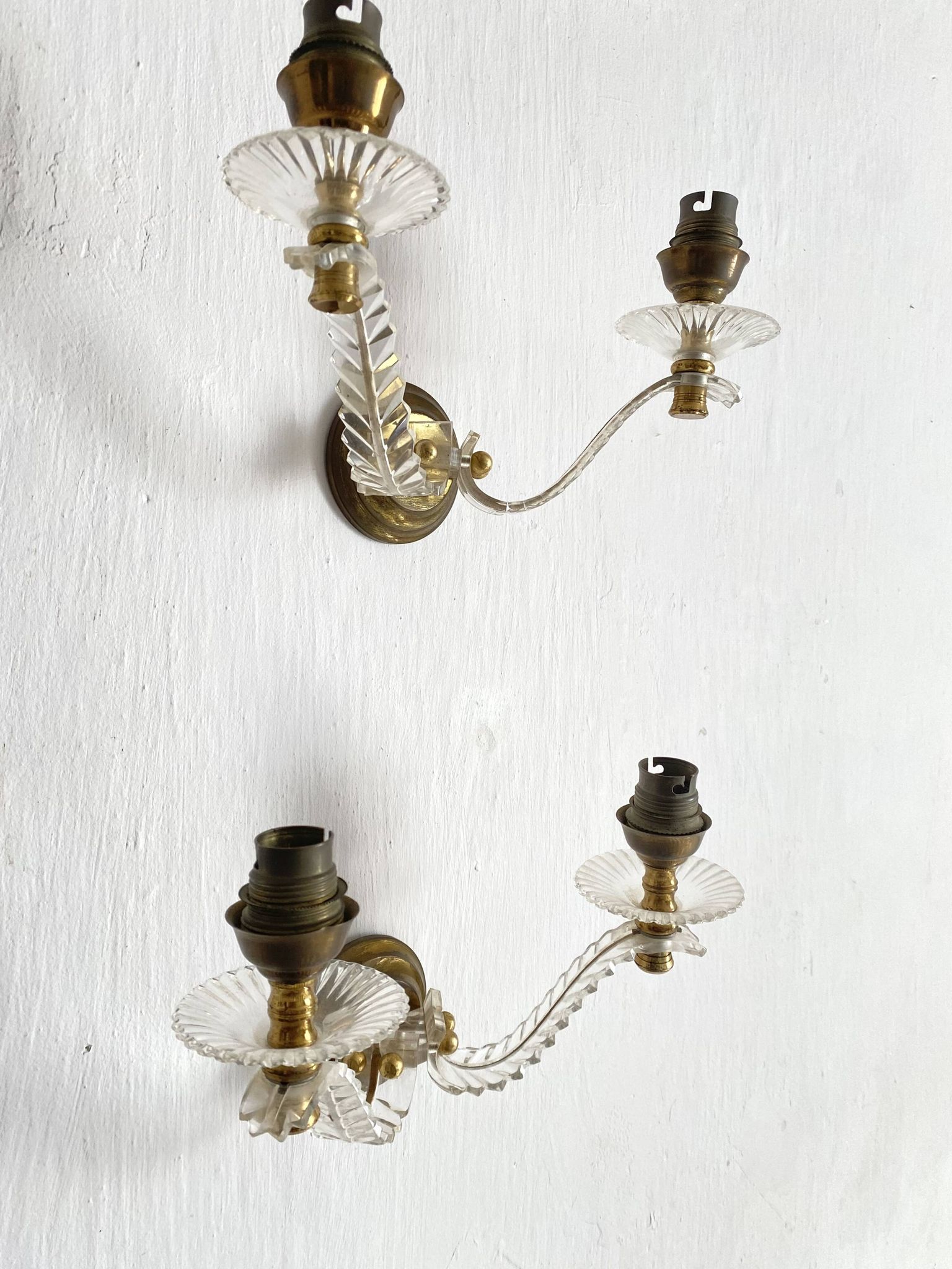 Appliques doubles feuilles années 50