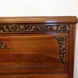 Old carved wooden headboard