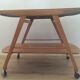 Scandinavian vintage service in wood and black glass
