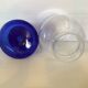 Paire de bougeoirs bleu cobalt en verre