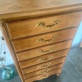 Semainier, commode 7 tiroirs en bois massif