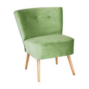 Chaise club vert, années 60-70