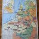 Old vintage school map MDI 1966 Belgium Luxembourg benelux
