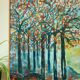 Huile sur toile suédoise originale vintage – « Arbres d'automne »