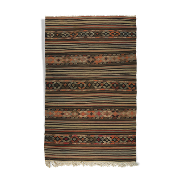 Anatolian handmade kilim rug 251 cm x 152 cm
