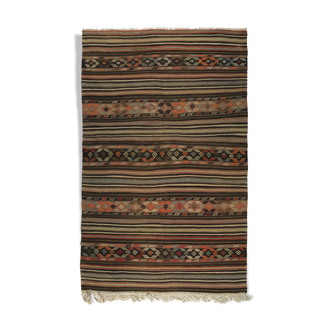 Anatolian handmade kilim rug 251 cm x 152 cm