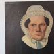 Portrait ancien, peinture a l’huile XIXe