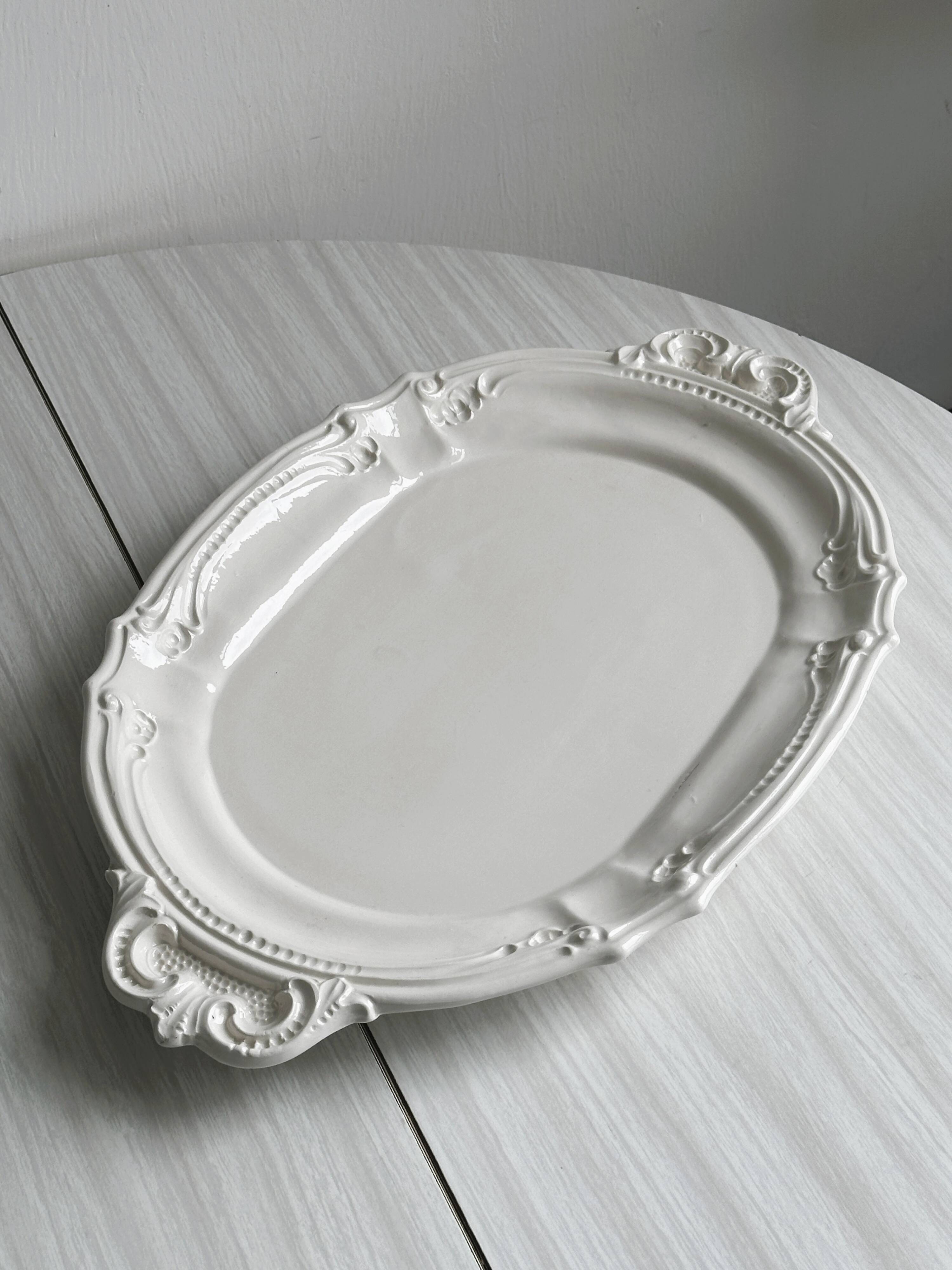 Large old oval dish