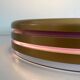 Design/One, flush lamp in glass, gold and brown metal, 1960s, Germany