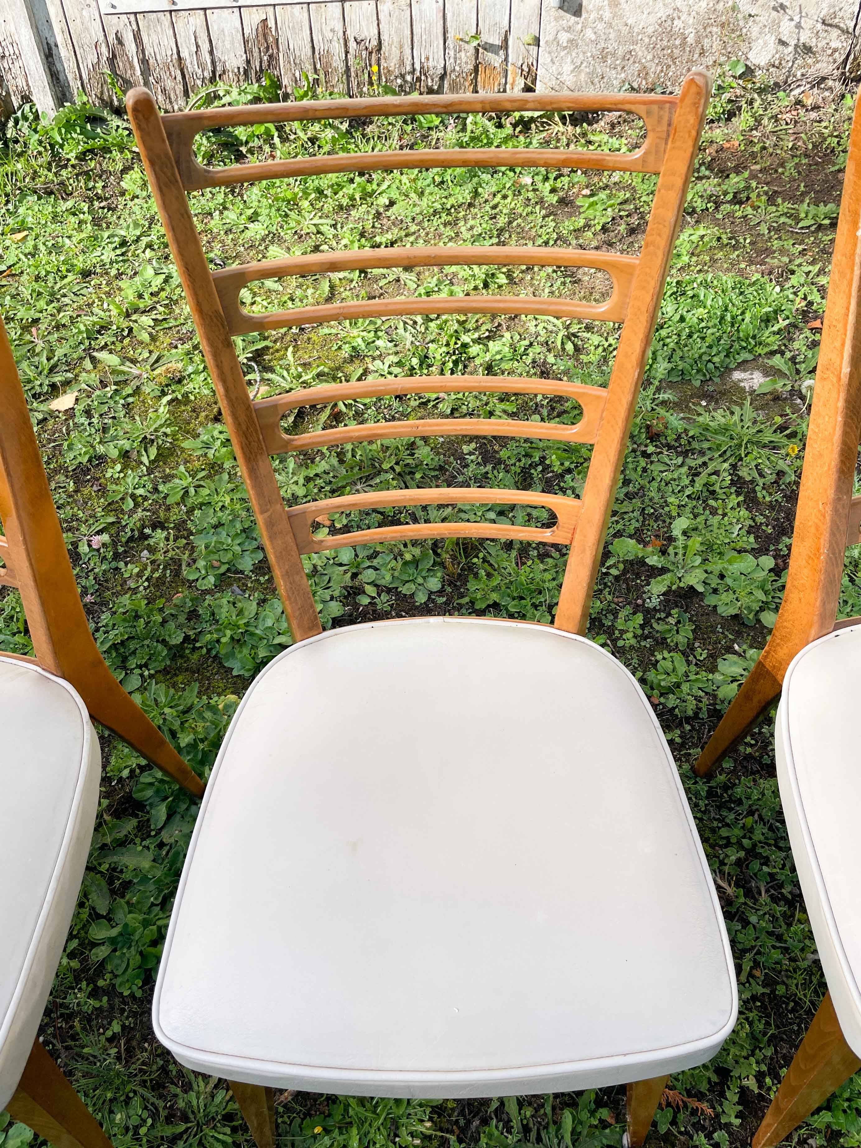 Set of 4 Monobloc chairs from the 60s